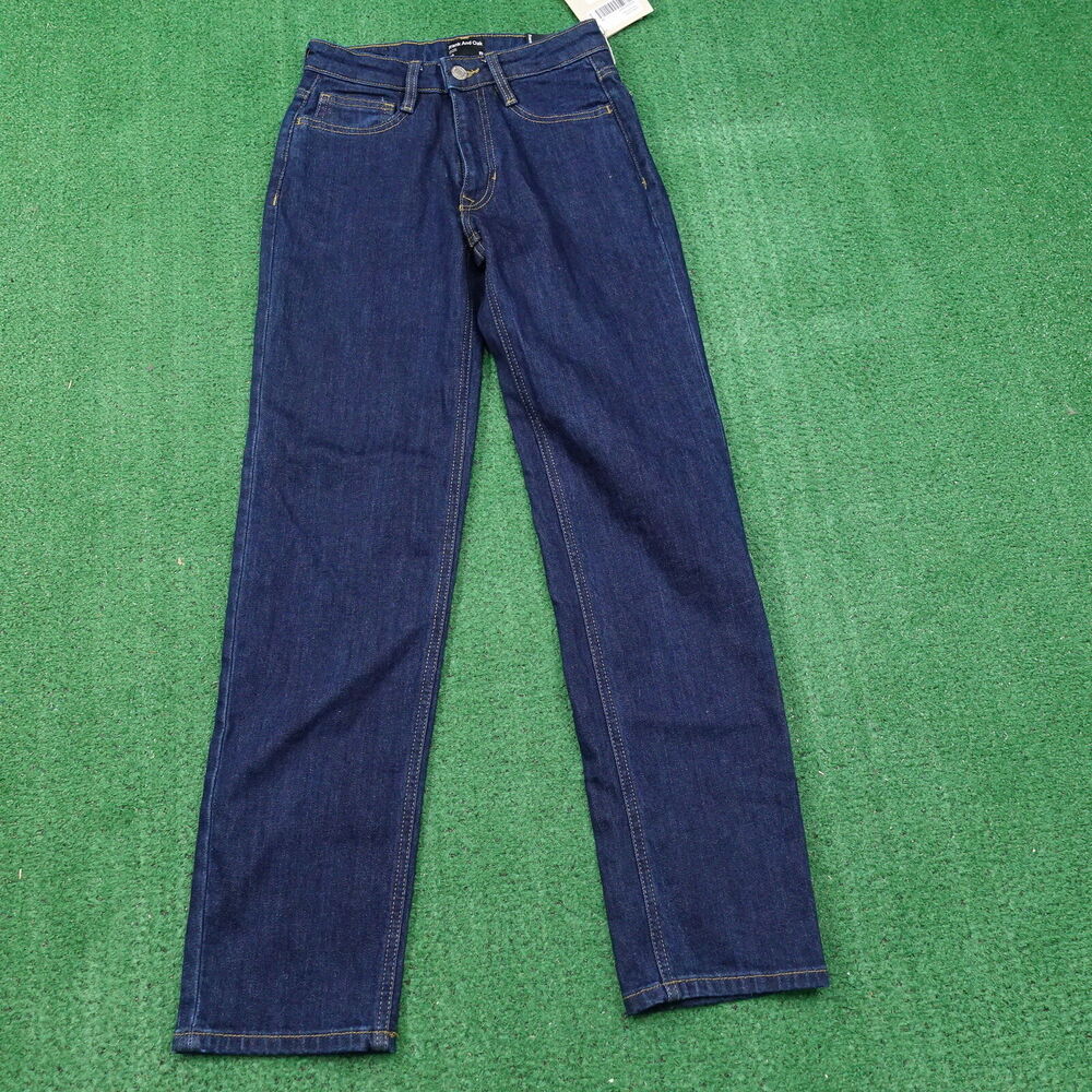 NWT FRANK AND OAK CYNDI STRAIGHT FIT DENIM BLUE JEANS WOMENS SIZE 24 NEW!